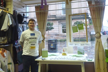 Iain In Barnardo's Shop